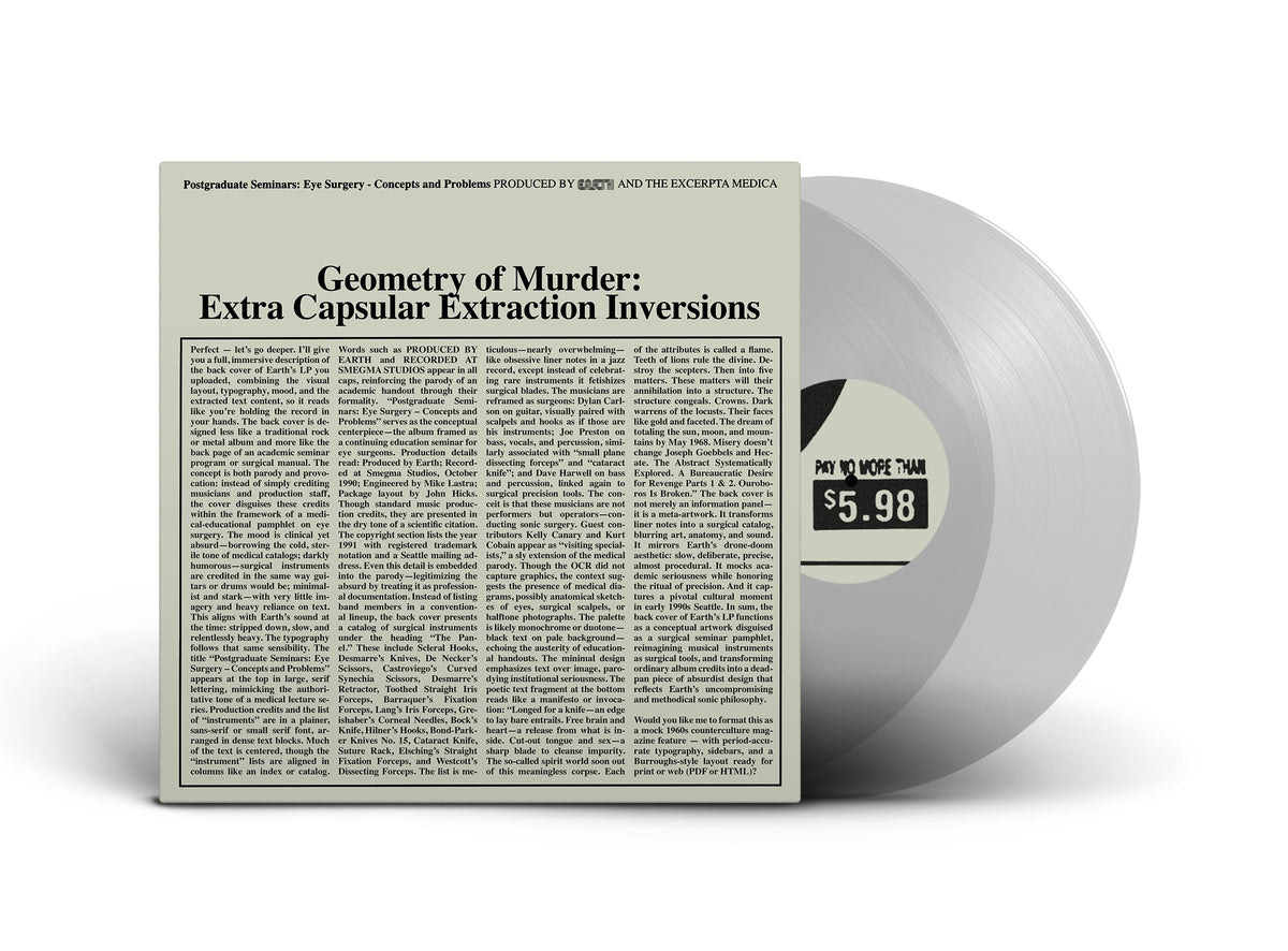 Geometry of Murder: The Extra Capsular Extraction Inversions – Sister Ray