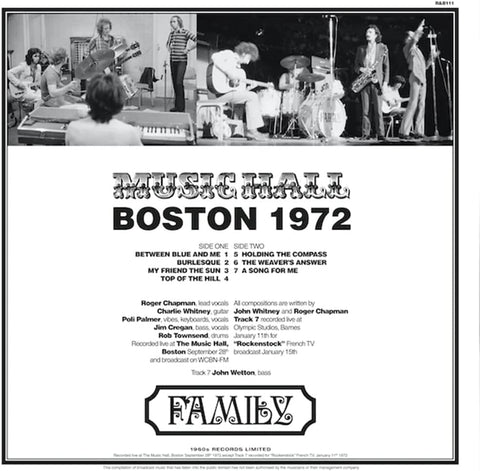 Boston Music Hall 1972